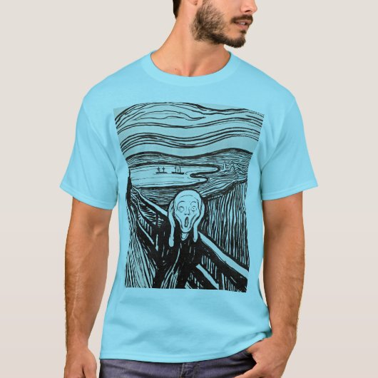 Scream Edvard Munch Blue Horizon T-shirt (Voorkant)