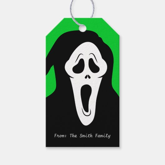 Scream Ghost Face Halloween Gift Labels Cadeaulabel (Voorkant)