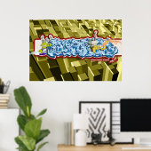 Scream (Graffiti-Style, SUPER_SHMOOVE) Poster (Thuiskantoor)