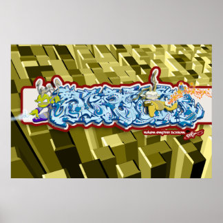 Scream (Graffiti-Style, SUPER_SHMOOVE) Poster