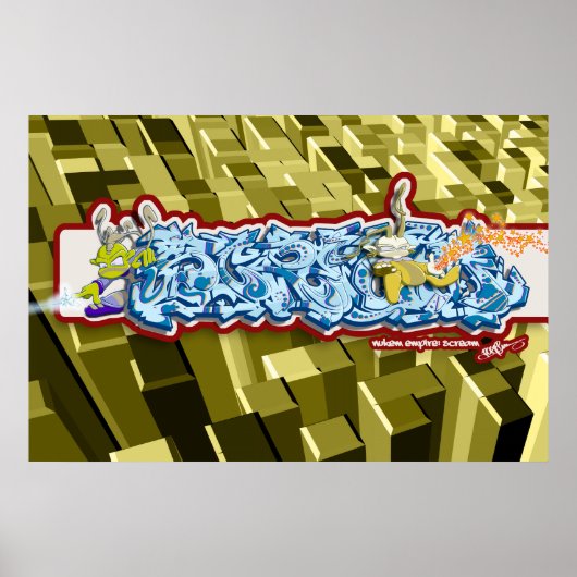 Scream (Graffiti-Style, SUPER_SHMOOVE) Poster (Voorkant)