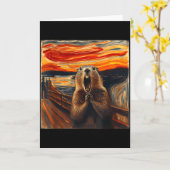 Scream Groundhog Artistic Groundhog Day Funny Anim Kaart (Gele Bloem)