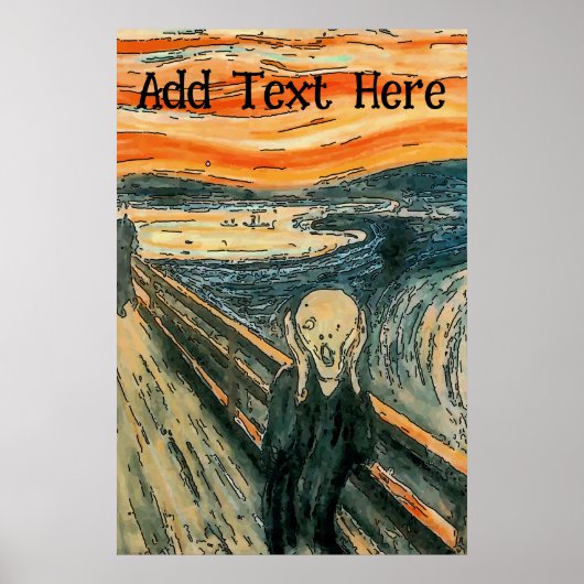 Scream, ik vergeet mijn mobiele telefoon, voeg tek poster (Voorkant)