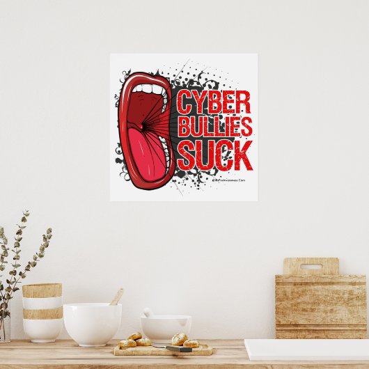 Scream it Cyber Bullies Suck Poster (Keuken)