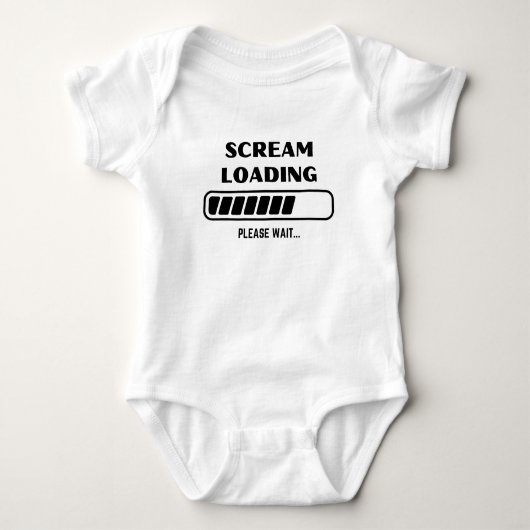 Scream Loading Funny Creative Text Person Gift Romper (Voorkant)