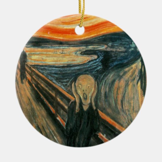 Scream Munch Modern Art Abstract Keramisch Ornament (Voorkant)