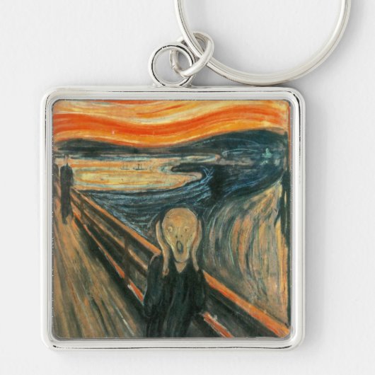 Scream Munch Modern Art Abstract Sleutelhanger (Voorkant)