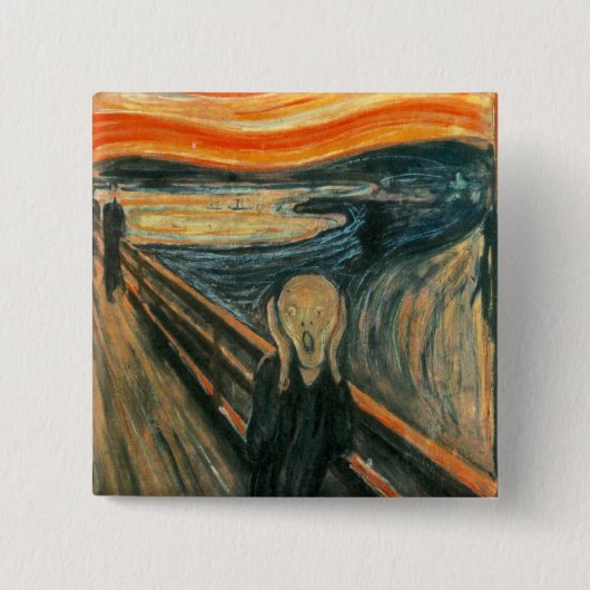 Scream Munch Modern Art Abstract Vierkante Button 5,1 Cm (Voorkant)