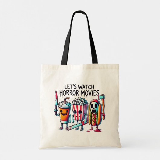 Scream Snacks & Silver Screens Tote Bag (Achterkant)