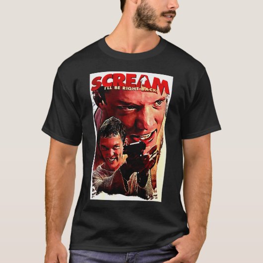 Scream Stu Afbeelding Art T-shirt (Voorkant)