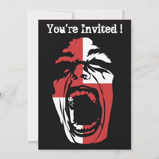 Screamer Halloween Party Invitation Kaart (Voorkant)