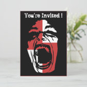 Screamer Halloween Party Invitation Kaart (Staand voorkant)