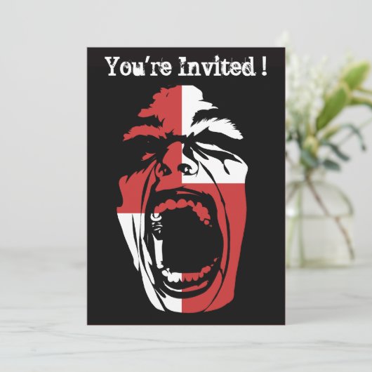 Screamer Halloween Party Invitation Kaart (Staand voorkant)