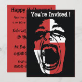 Screamer Halloween Party Invitation Kaart (Voorkant / Achterkant)