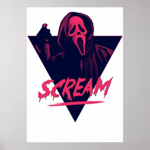Screamfilm 80s ontwerp poster