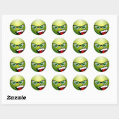 Screamin' Green Meanie Ronde Sticker (Vel)