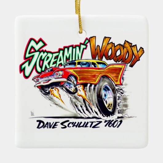 Screamin' Woody Keramisch Ornament (Voorkant)