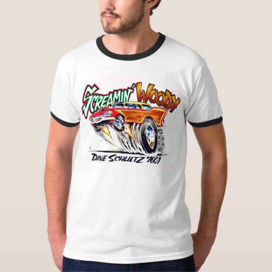 Screamin Woody Ringer Shirt (Voorkant)