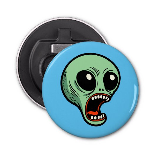 Screaming Alien Button Flesopener (Voorkant)