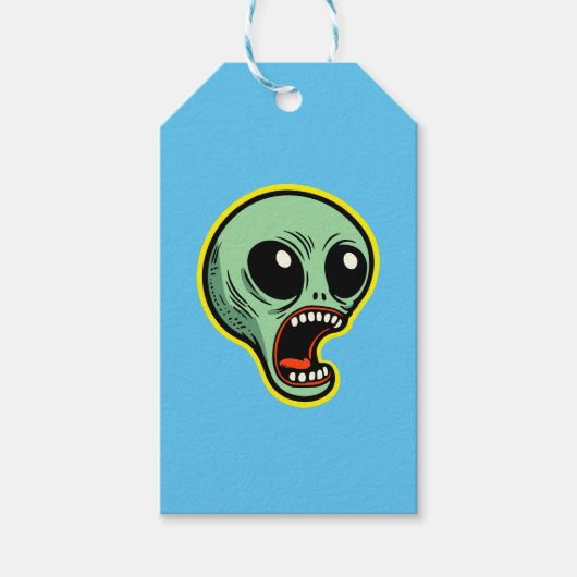 Screaming Alien Cadeaulabel (Voorkant)