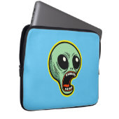 Screaming Alien Laptop Sleeve (Voorkant Rechts)
