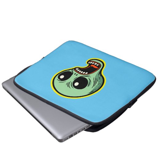 Screaming Alien Laptop Sleeve (Voorkant onderkant)