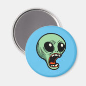Screaming Alien Magneet (Voorkant / Achterkant)