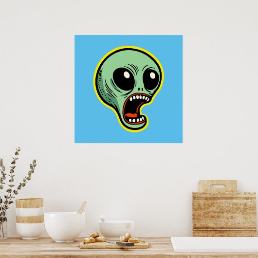 Screaming Alien Poster (Keuken)