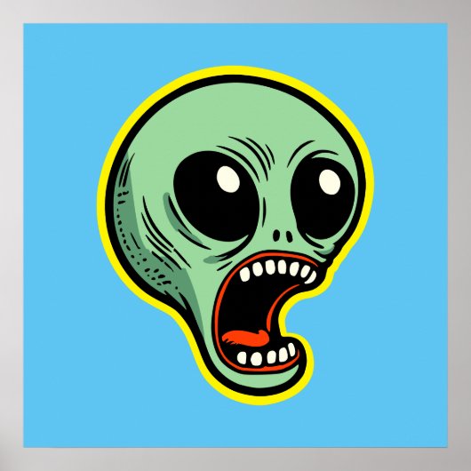 Screaming Alien Poster (Voorkant)