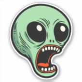 Screaming Alien Sticker (Voorkant)