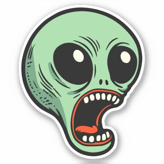 Screaming Alien Sticker (Voorkant)