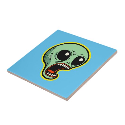 Screaming Alien Tegeltje (Zijkant)
