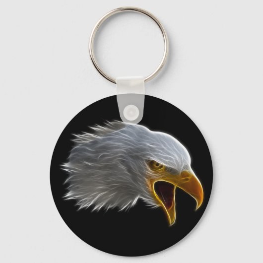 Screaming American Bald Eagle Head Sleutelhanger (Voorkant)