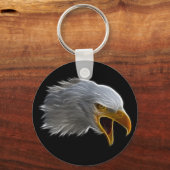 Screaming American Bald Eagle Head Sleutelhanger (Voorkant)