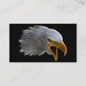Screaming American Bald Eagle Head Visitekaartje (Achterkant)