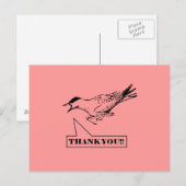 Screaming Bird Bedankt Briefkaart (Voorkant / Achterkant)