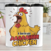 Screaming Chicken Funny Graphic Art Thermosbeker
