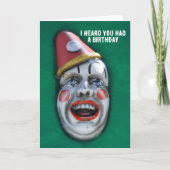 Screaming Clown Belated Birthday-kaart Kaart (Voorkant)