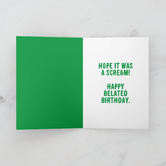 Screaming Clown Belated Birthday-kaart Kaart (Binnen)