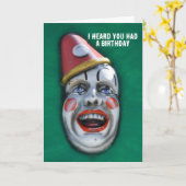 Screaming Clown Belated Birthday-kaart Kaart (Gele Bloem)