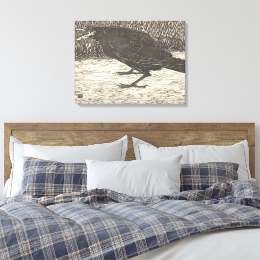 Screaming Crow (door Jan Mankes) Canvas Afdruk (Insitu (Slaapkamer))