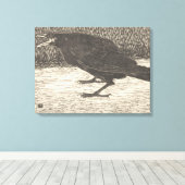 Screaming Crow (door Jan Mankes) Canvas Afdruk (Insitu (Houten vloer))