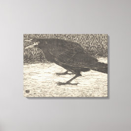 Screaming Crow (door Jan Mankes) Canvas Afdruk