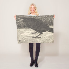 Screaming Crow (door Jan Mankes) Fleece Deken