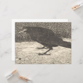 Screaming Crow (door Jan Mankes) Kaart (Voorkant / Achterkant in situ)