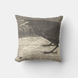 Screaming Crow (door Jan Mankes) Kussen