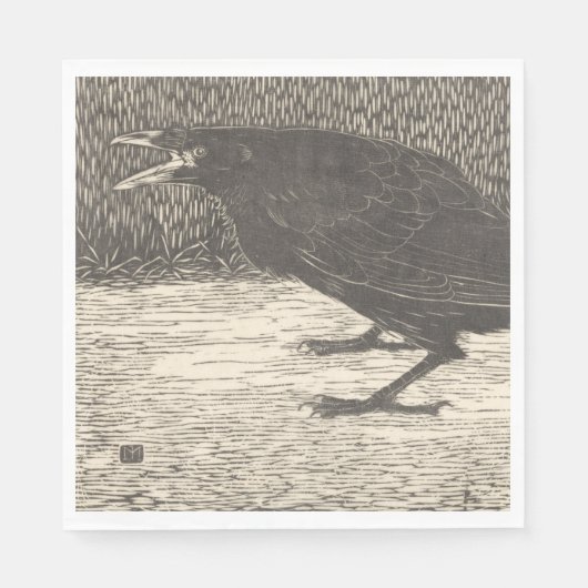 Screaming Crow (door Jan Mankes) Servet (Voorkant)