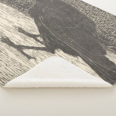 Screaming Crow (door Jan Mankes) Sherpa Deken (3/4)