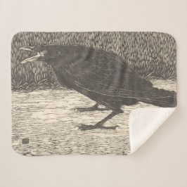 Screaming Crow (door Jan Mankes) Sherpa Deken