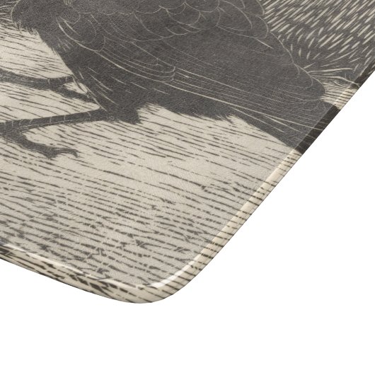 Screaming Crow (door Jan Mankes) Snijplank (Hoek)